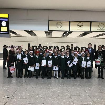 Carol Singing at Terminal 5 Heathrow in aid of SHELTER